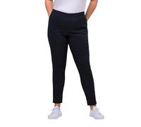 Ulla Popken Femme Grandes Tailles Pantalon Sienna, Bengaline, Coupe étroite Bleu foncé Profond 58 725371 77-56