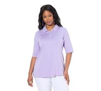 Ulla Popken Femme Grandes Tailles Polo en Coton Pima. Coupe Classic et Manches Courtes Lavande 54+ 820757814-54+