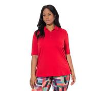 Ulla Popken Femme Grandes Tailles Polo en Coton Pima. Coupe Classic et Manches Courtes Salsa 46+ 820757530-46+