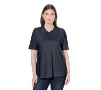 Ulla Popken Femme Grandes Tailles Polo Patte de Boutonnage Plus Longus, Manches Courtes et col Polo Marine 46+ 846106130-46+
