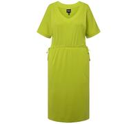 Ulla Popken, Femme, Grandes Tailles, Robe avec Cordon de Serrage, Ligne A, Vert, 60-62