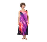 Ulla Popken Femme Grandes Tailles Robe de Plage sans Manches. Décolleté V. Coupe évasée Noir 50+ 837233100-50+