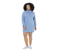 Ulla Popken Femme Grandes Tailles Robe en Molleton avec Poches, col Montant et Manches Longues Bleuet Clair 50+ 825247729-50+