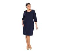 Ulla Popken Punto-sweatkleid, Rundhals, 3/4-arm, Taschen Robes, Marine, 58-60 Femmes
