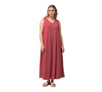 Ulla Popken Femme Grandes Tailles Robe Maxi en Jersey, sans Manches. Silhouette en A évasée et décolleté en V. Salsa 46+ 829620530-46+