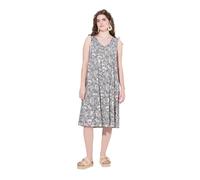 Ulla Popken Femme Grandes Tailles Robe midi, Jersey, Nuages, Encolure en V, sans Manches, Coton Biologique Marine 50+ 840632130-50+