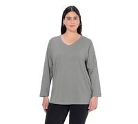 Ulla Popken Femme Grandes Tailles Shirt V, Basic Relaxed, Manches Longues 725334