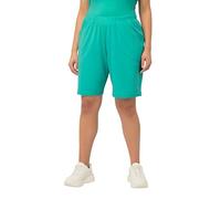Ulla Popken, Femme, Grandes Tailles, Short en Jersey, Poches, Taille élastique, Vert, 32W x 32L