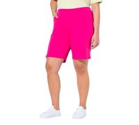 Ulla Popken Femme Grandes Tailles Short en Jersey. Taille élastique et Poches Rose Vif Magenta 58+ 818396528-58+