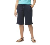 Ulla Popken Femme Grandes Tailles Short Mary en Molleton, Taille élastique, Jambe Droite et Large Marine 58+ 826682130-58+