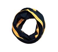 Ulla Popken Femme Grandes tailles Snood/foulard tubulaire, bordure jaune fluo marine 1Size 829970130-1