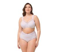 Ulla Popken Femme Grandes Tailles Soutien-Gorge à Armatures, Bonnets Souples avec empiècement en Mesh, Bonnet C - E Blanc Neige 115C 728703200-115C