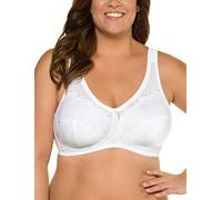 Ulla Popken Femme Hose Mony, Leicht Schmal Zulaufendes Bein, Stretch Soutien-Gorge sans Armatures, Blanc, 115E EU
