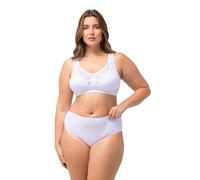 Ulla Popken Femme Grandes Tailles Soutien-Gorge de Maintien Kelly. Modèle sans Armatures, Dentelle - Bonnets C-E Blanc Neige 90D 800619200-90D