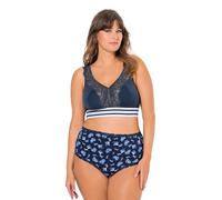 Ulla Popken Femme Grandes Tailles Soutien-Gorge Minimiseur à Dentelle. sans Armature Bleu Nuit 115F 803815139-115F