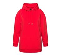 Ulla Popken Sweatshirt Placement Imprimé Happiness 825533 Maillot de survêtement, Rouge Hibiscus, 54-56 Femme