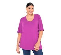 Ulla Popken Femme Grandes Tailles T-Shirt Double Couche à Manches Courtes mûres 58+ 820860825-58+