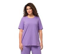 Ulla Popken Femme Grandes Tailles T-Shirt, Ligne A, Manches Courtes Lilas Bleu 50+ 807264810-50+