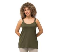 Ulla Popken Femme Grandes Tailles Top Spaghetti, Jersey Doux forêt Verte 50+ 728664201-50+