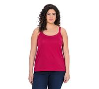 Ulla Popken Femme Grandes Tailles Top Spaghetti, Jersey Doux Framboise foncé 54+ 728664531-54+