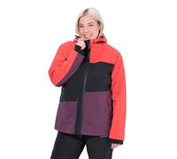 Ulla Popken Femme Grandes Tailles Veste de Pluie HYPRAR à Capuche, modèle imperméable, Label Oeko-TEX Cerise Noire 42+ 831700543-42+