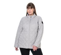 Ulla Popken Femme Grandes Tailles Veste matelassée légère HYPRAR. Modèle déperlant. Matière recyclée Gris Clair 50+ 840050171-50+