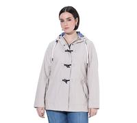 Ulla Popken Femme Grandes Tailles Veste Softshell HYPRAR, matière déperlante, Boutons Brandebourg Champagne Clair 54+ 846853150-54+