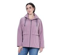 Ulla Popken Femme Grandes Tailles Veste Technique HYPRAR à Capuche, matière déperlante, Coupe évasée Lilas-Mauve 46+ 846694811-46+