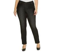 Ulla Popken Femme Jeggings Denim, Sienna Pantalon, Noir, 53W / 32L EU