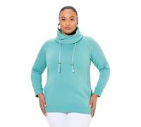 Ulla Popken Sweat-Shirt pour Femme Grandes Tailles, Vert Menthe, 50-52