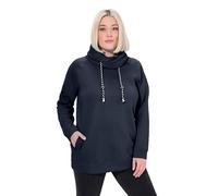 Ulla Popken Femme Mantel Sweat-Shirt, Bleu (Blau 71), 44-46 EU