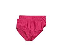 Ulla Popken Femme Midislips, 2er-pack, Nadelstreifen, Höher Geschnitten Slips, Fuchsia, 54-56 EU