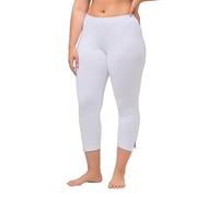 Ulla Popken Pantacourt pour Femme Grande Taille, Blanc, 32W X 32L