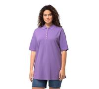 Ulla Popken Polo Hemd_637297 Chemise serrée, Bleu Lilas, 38 Femmes