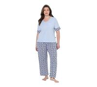 Ulla Popken Femme Pyjama Bleu Clair 50+