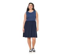 Ulla Popken Femme Robe en Jersey Marine 50+
