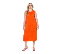 Ulla Popken Femme Robe midi | Grandes tailles, Plus Size, Robe midi plissée. Sans manches. Encolure ronde 839078