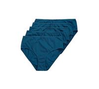 Ulla Popken Femme Slips, 5er-Pack, Einfarbig, BIS GR. 66/68, Pétrole Foncé, 58-60 EU