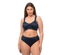 Ulla Popken Femme Grandes Tailles Lot de 2 Soutiens-Gorge en Microfibre, sans Armatures, Bonnets moulés Bleu Nuit 120C 793032139-120C