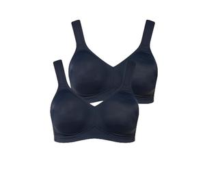 Ulla Popken Femme Soutien-Gorge | Grandes tailles, Plus Size, Lot de 2 soutiens-gorge en microfibre, sans armatures