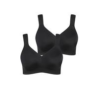 Ulla Popken Soutien-Gorge en Microfibre, Lot de 2 Bonnets, Noir, 105D Femme