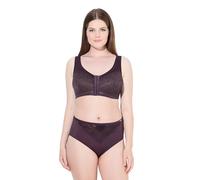 Ulla Popken Femme Grandes Tailles Soutien-Gorge de Maintien, fermé à l'avant, sans Armatures Rouge Raisin 105D 810232844-105D