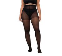 Ulla Popken Femme Strumpfhose, Muster Grand Surdimensionné, Noir, 52-54 EU