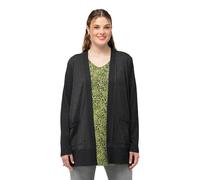 Ulla Popken Femme Veste Sweat zippée Noir 46+