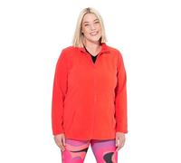 Ulla Popken Fleecejacke, Baukastensystem, Innenjacke, Stehkragen Cardigan, Corail, 54-56 Femmes