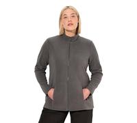 Ulla Popken Fleecejacke, Baukastensystem, Innenjacke, Stehkragen Veste Polaire, Gris Graphite, 50-52 Femmes
