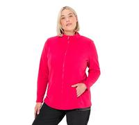 Ulla Popken Fleecejacke, Baukastensystem, Innenjacke, Stehkragen Veste Polaire, Magenta, 50-52 Femmes