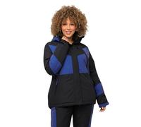 Ulla Popken Fonctionnelle, Veste de Ski réfléchissante, imperméable, Noir, 48-50 Femme