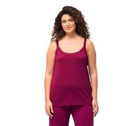 Ulla Popken Grandes Tailles pour Femme, Grande Taille jusqu'à 62+, Basique, Haut Spaghetti, Haut à Bretelles étroites, Chemise à Bretelles Unie, Coupe ajustée, 704930 - - 52