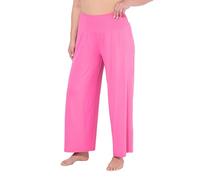 Ulla Popken Grandes Tailles pour Femme, Grandes Tailles, Pantalon Marlenehose, Jambe Large, Large Ceinture élastique, Rose, 40W / 32L
